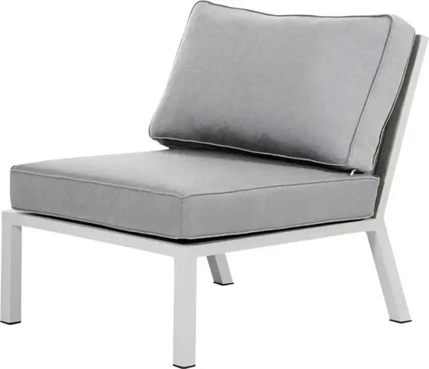 Belfort Midtseksjon inkludert puter hvit / Peral Grey