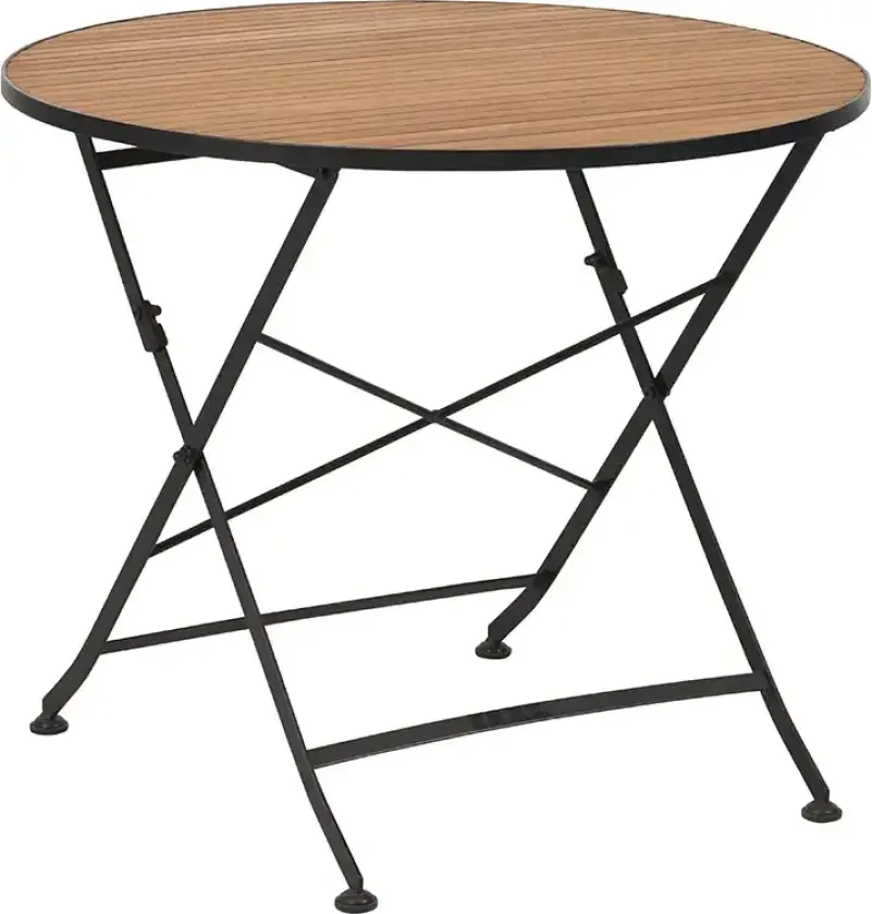 Brewer bord Ø 85 cm Svart / Teak