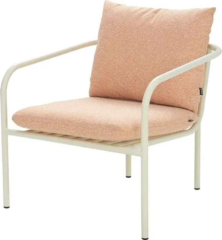 Bendt lenestol Pearl White/Teddy Orange