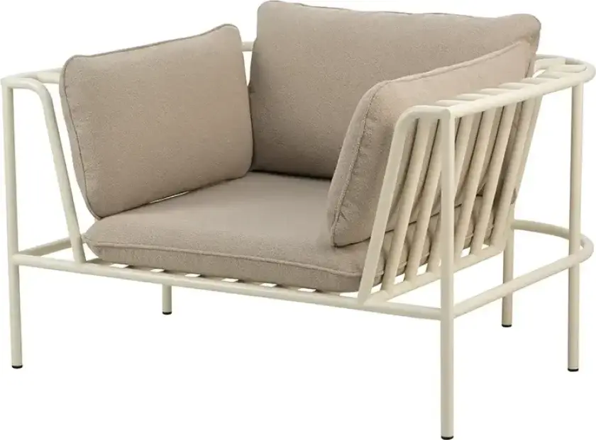 Collier lenestol Pearl white / Teddy beige