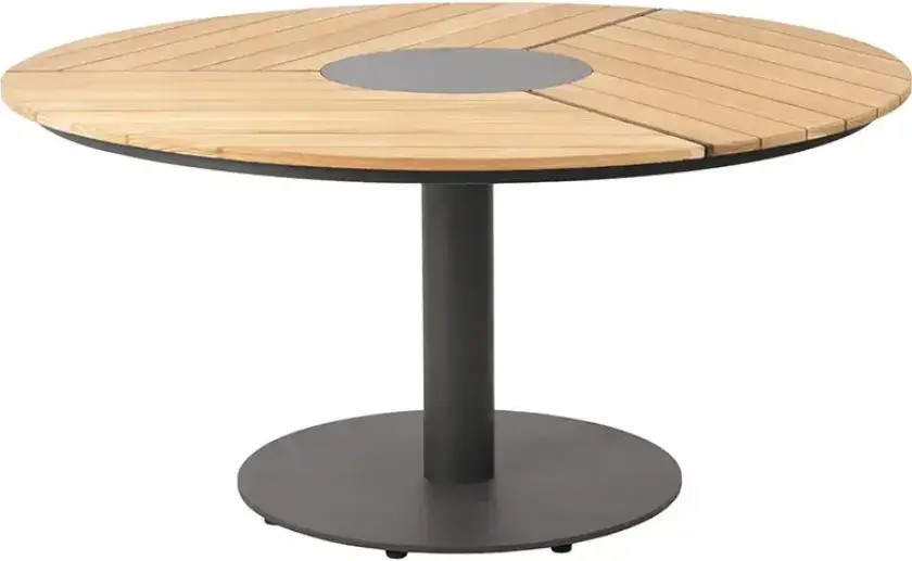 Peace Wood spisebord 150 cm antrasitt / teak