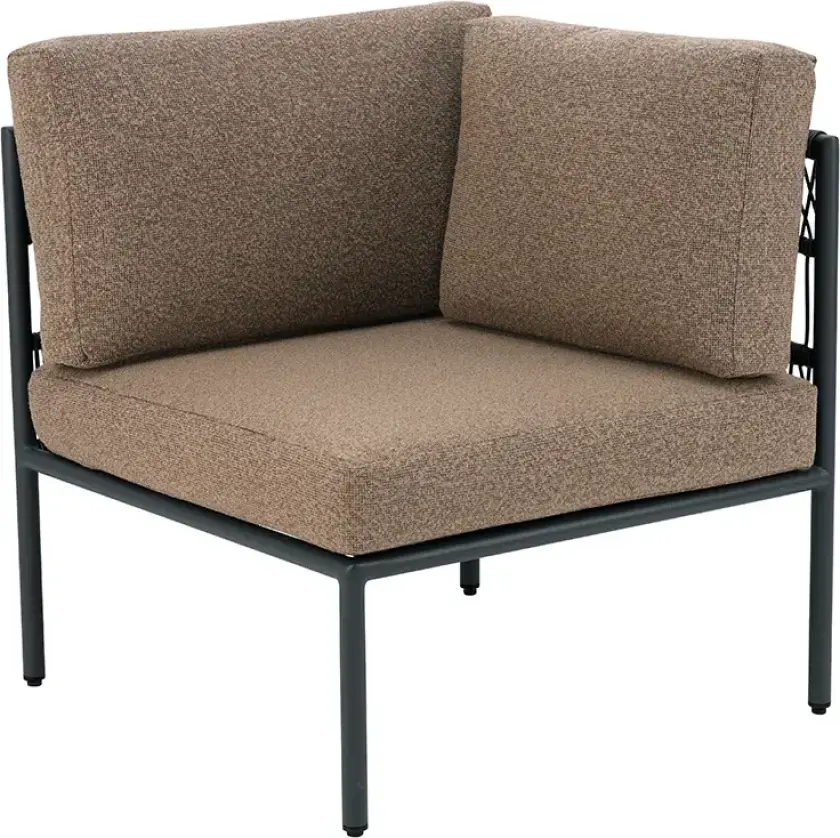 Reno hjørnestykke Svart / Raw Peanut