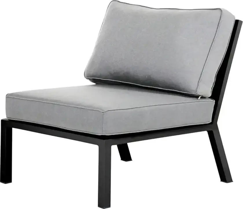 Belfort Midtseksjon inkludert puter svart / Peral Grey