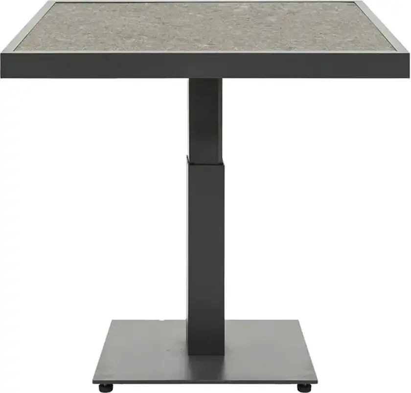 Scale salongbord 85x85 cm antrasitt / Dark Brownish Ceramic