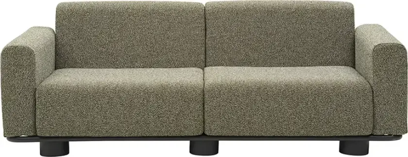 Bolster sofa Antracit / Teddy Verde