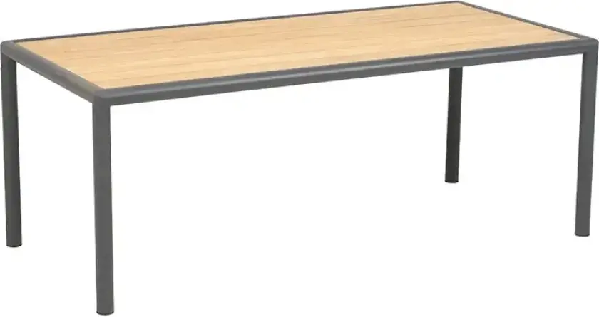 Gordon salongbord 65x140 cm Antracit / Teak
