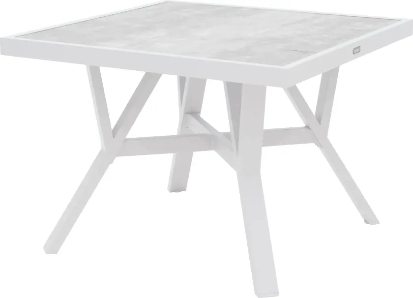 Samvaro bord 90x90 cm inkluderer glassplate Hvit / Light Grey