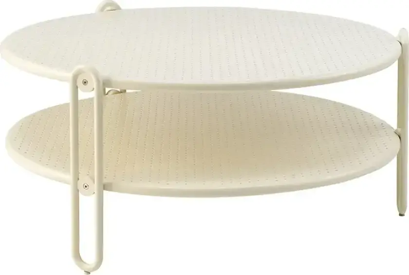 Blixt salongbord 85 cm Pearl White