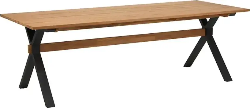 Mark spisebord 95x230 cm svart / teak