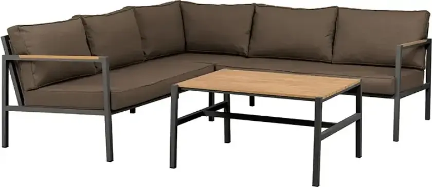 Cap hjørnesofa Liten Anthracite / Brown