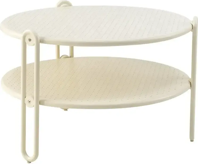 Blixt salongbord 65 cm Pearl White