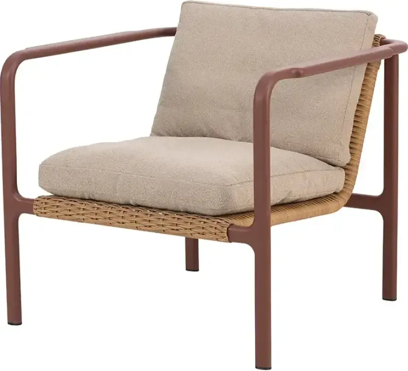 Motty lenestol Zin Red / Teddy Beige