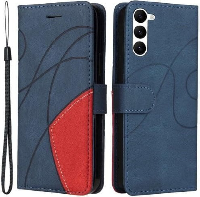 KT Lommebok-deksel til Samsung Galaxy S23+ (Plus) - Blå/Rød