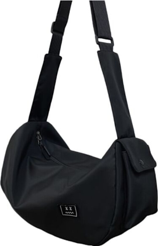 Sportstreningsveske med stor kapasitet, Crossbody reiseveske Black