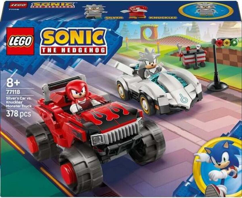 Sonic 77118 Silvers bil mot Knuckles' monstertruck