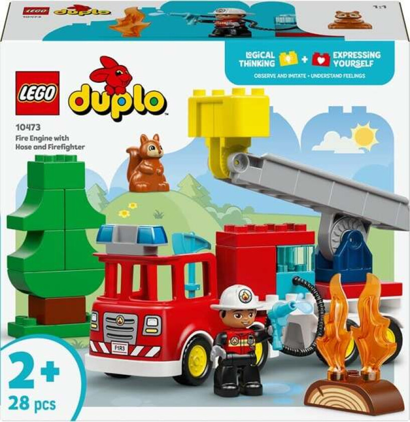 DUPLO 10473 Brannbil med slange og brannmann
