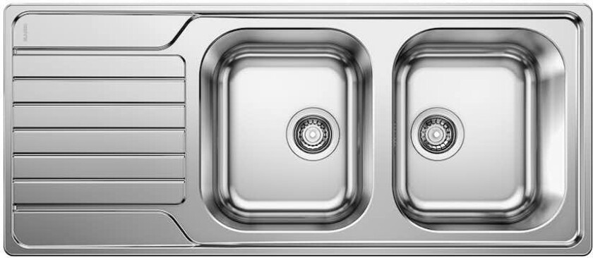 Kjøkkenvask Blanco Dinas 8 S Vendbar Dobbel Kjøkkenvask i Rustfritt Stål