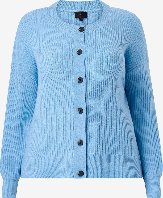 Kardigan cAvista L/S Rib - Blå