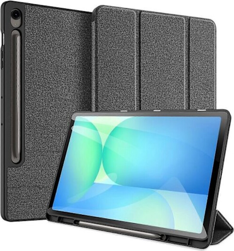 For Samsung Galaxy Tab S10 FE+ Deksel DUX DUCIS Domo Series Tri-fold Stativ PU Lær Tablet Cover