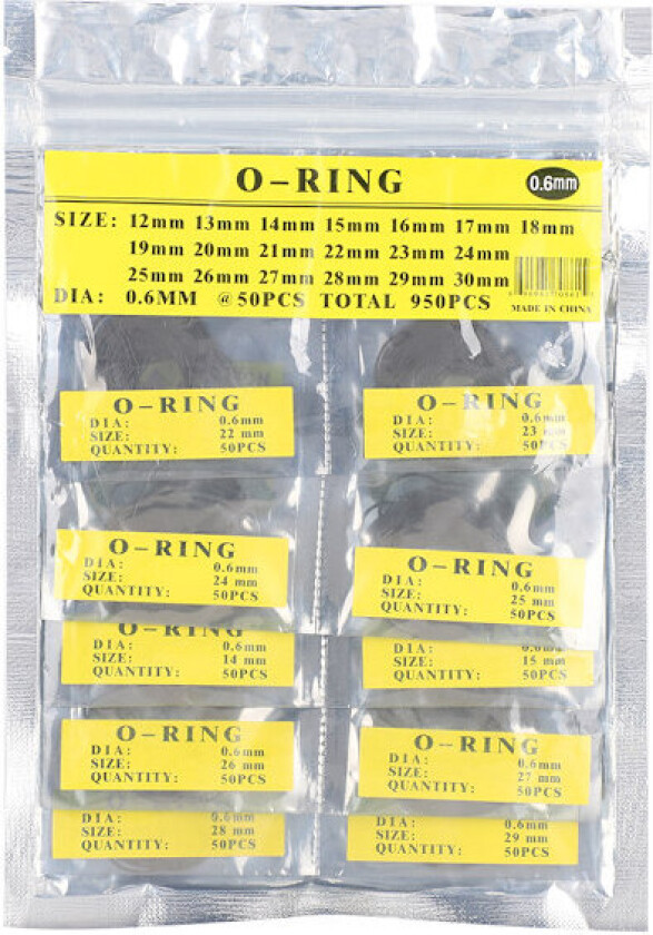 Vanntette Runde Klokke Pakninger O-ring Gummi Tetningsskiver Klokketilbehør 0.6mm