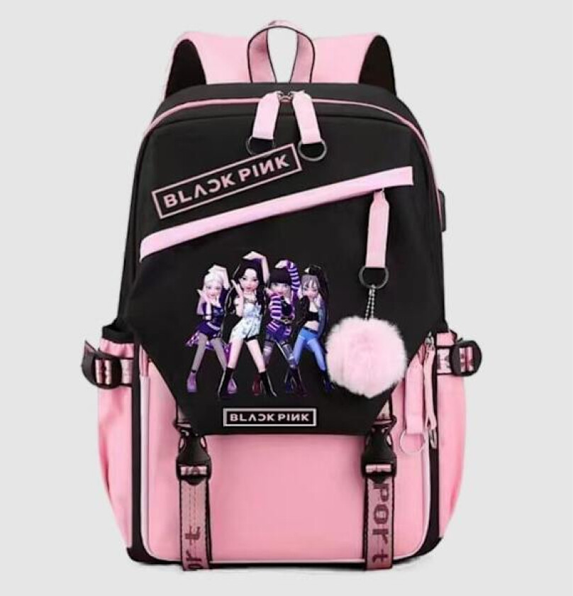 BLACKPINK Ryggsekk Skolesekk rosa 1