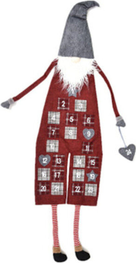 Julekalender Veggoppheng Julenissen Filt Julekalender med 24 Dagers Lommer Jule Nedtellingskalender Dekorasjoner for Barn Hjemmekontor Dør