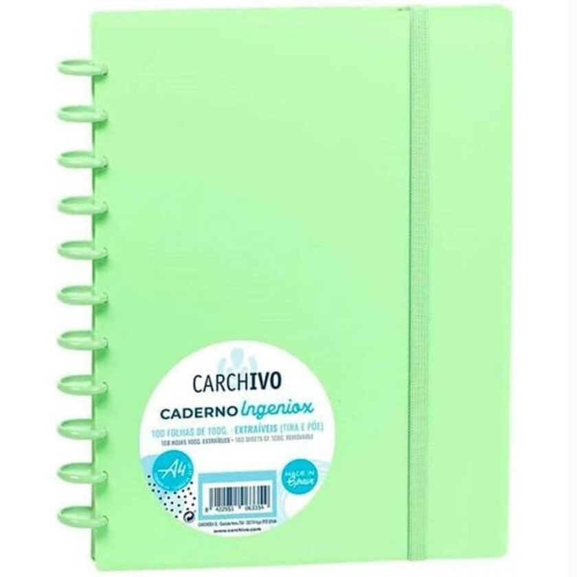 Notatblokk Carchivo Ingeniox Lysegrønn A4