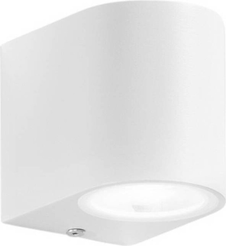 Utendørs vegglampe ONE, hvit, høyde 8 cm, metall, IP54