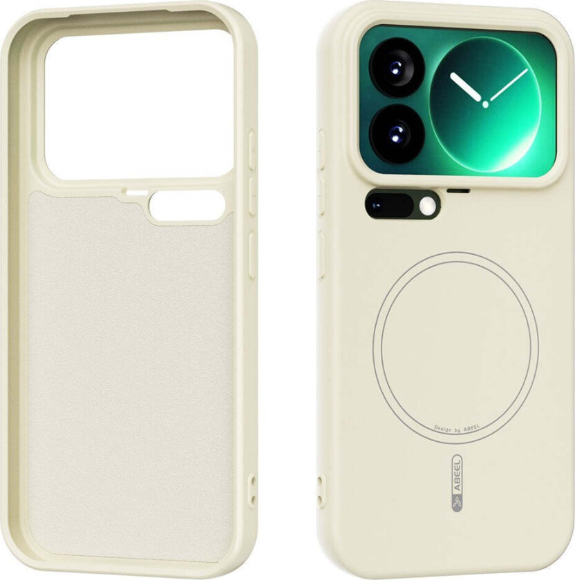 Xiaomi 17 Pro Silikon Deksel - MagSafe Kompatibel - Beige