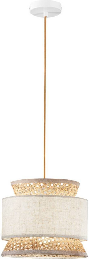 Hengelampe Gazebo, natur/beige, Ø 26 cm, rotting/stoff