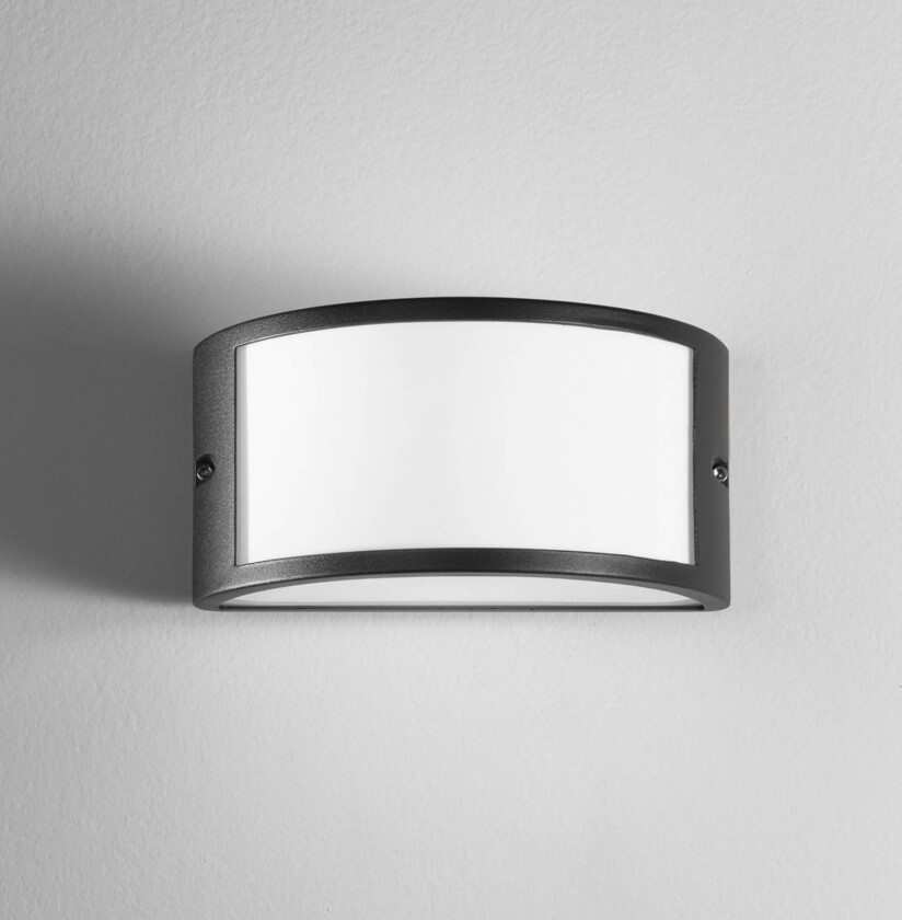 Utendørs vegglampe Austin, svart, bredde 25 cm, metall, IP54