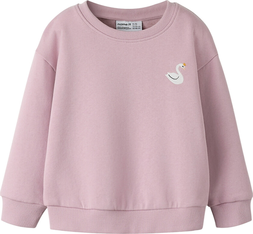 Collegegenser - NmfVallene - Dawn Rosa/Swan - - 4 år (104) - Collegegenser