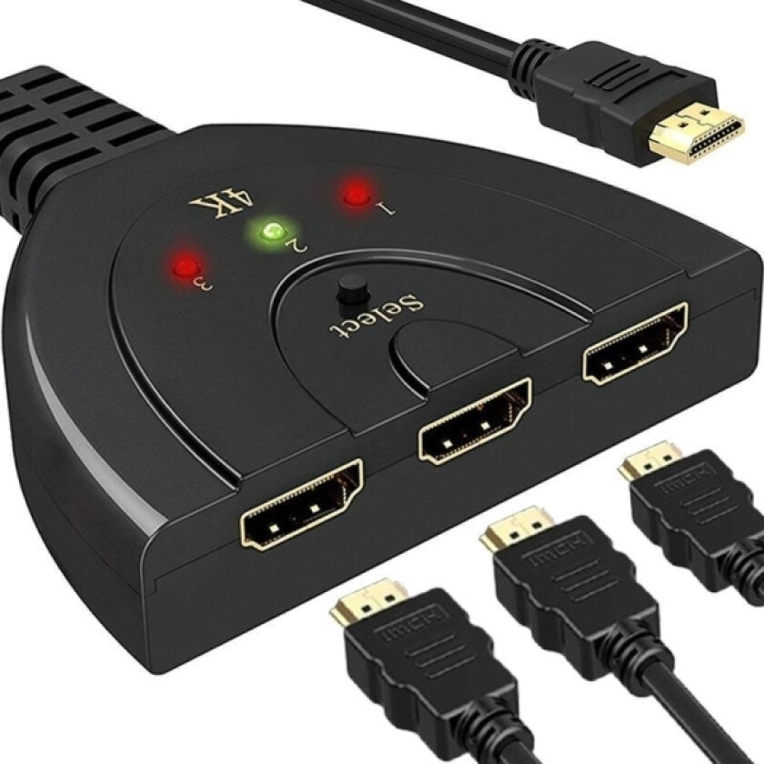 SWITCH HDMI SWITCH 3in1 FULL HD 4K SPLITTER