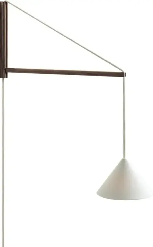 Vegglampe Räuchereiche/hvit, justerbar stikkontakt G9