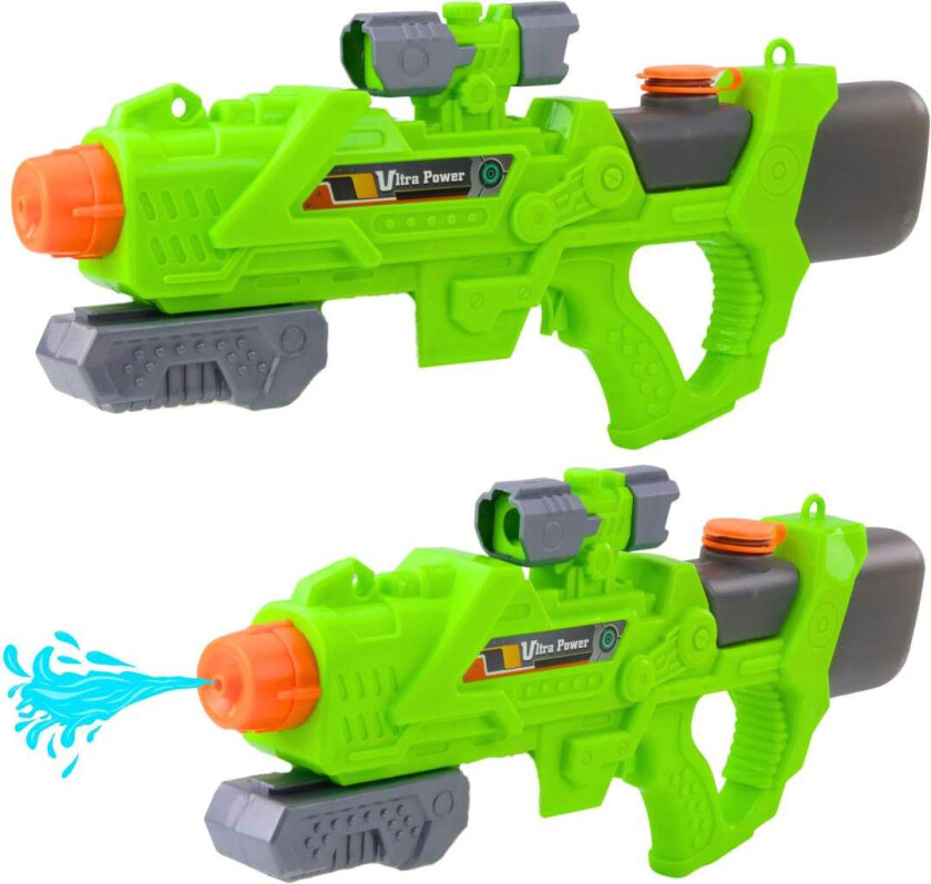 Vannpistol, mekanisk pumpe, 550 ml, grønn