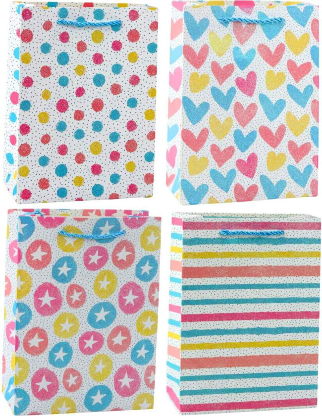 Gavepose, Stars & Stripes, Fargerik, 23 x 18 x 10,5 cm