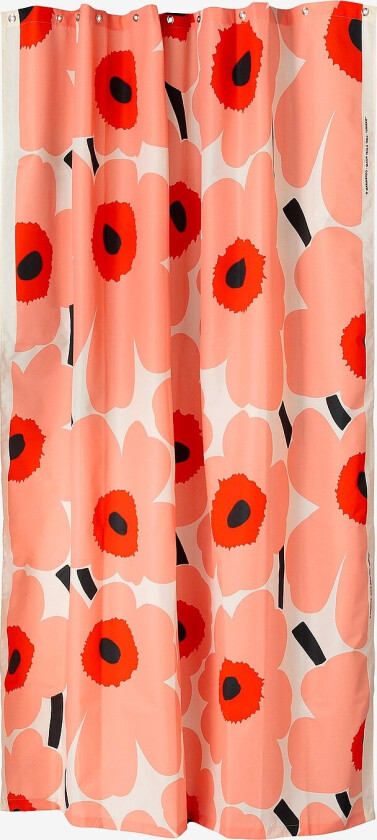 Unikko Shower Curtain 180X200 - Rød