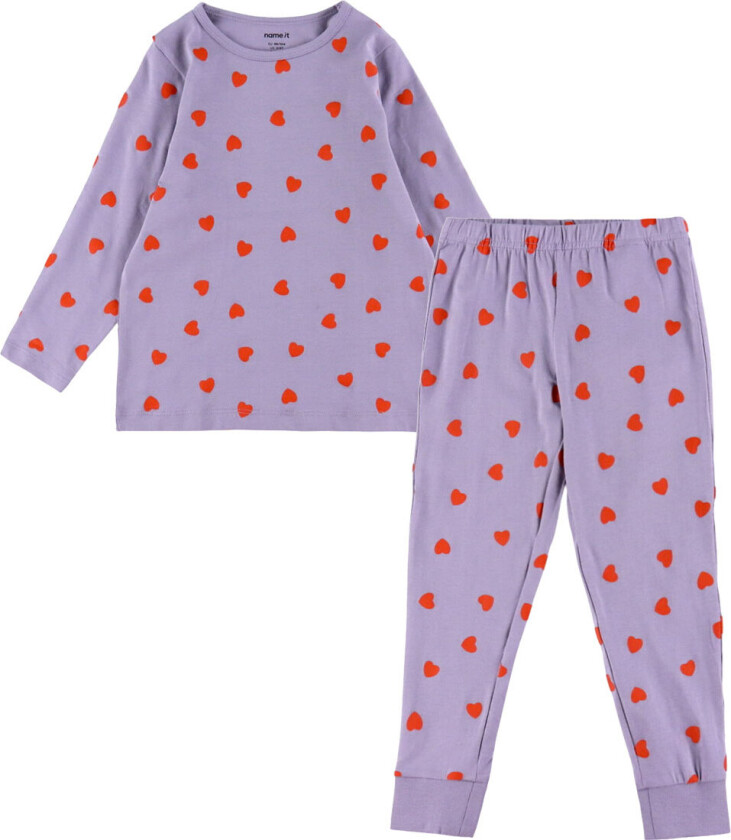 Pysjamas - Noos - Lavender Grå - - 9-10 år (134-140) - 2-delt nattøy