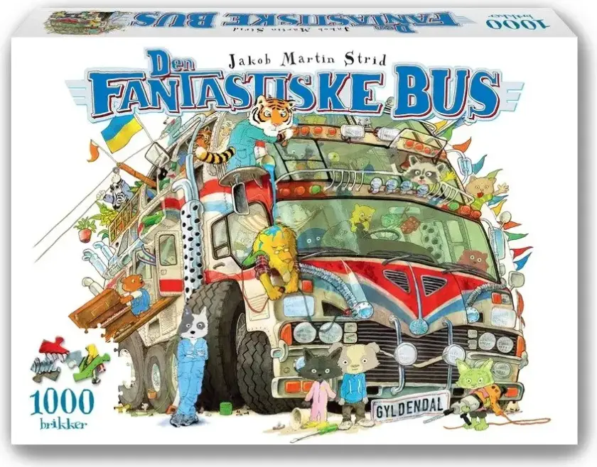 Den fantastiske bus - puslespil 1000 brikker | Jakob Martin Strid | Språk: Dansk