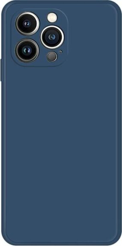 Avfaset gummiert anti-falldeksel for iPhone 14 Pro - Mørkeblå