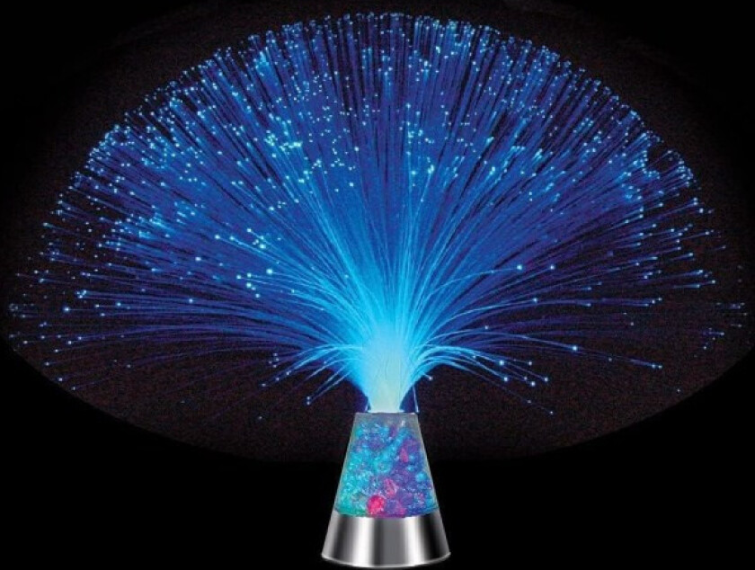 Fargeskiftende Krystallfiberoptisk Nattlampe, LED Bordlampe Fargerik Stjernehimmel Fiberoptisk