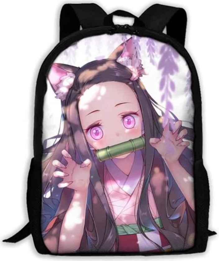 Anime Tegneserie Ryggsekk 17 Tommer Jenter Ryggsekk Barneskole Ungdomsskole Laptop Ryggsekk Skolesekk for Reise Fotturer