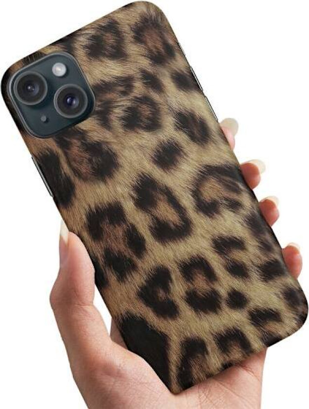 iPhone 15 - Deksel/Mobildeksel Leopard