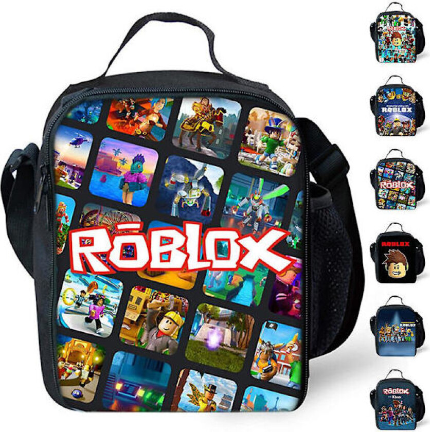 Roblox Print Kids Isolerte Lunsjboks Skole Piknik Crossbody Termisk Tote Bag For Boys Girls