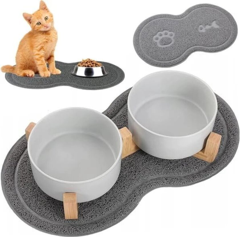 {PL} Matskålsunderlag / Skålunderlag - Sklisikkert - For hund og katt