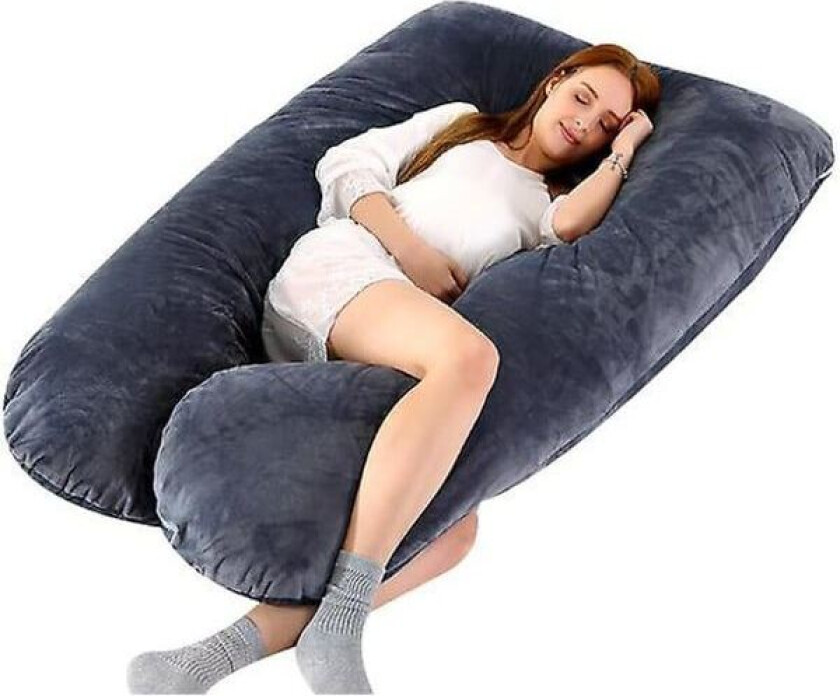 Gravidpute U-formet, gravid sovepute Helkroppspute med avtagbart trekk Svart