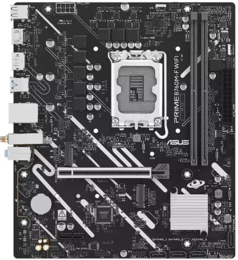 Prime B760M-F WiFi Hovedkort - Intel 1700, DDR5, mATX