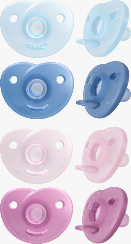 Avent Soothie Smokk 0–6m 2-Pakk, Rosa/blå Blandet - Smokker - Silikon