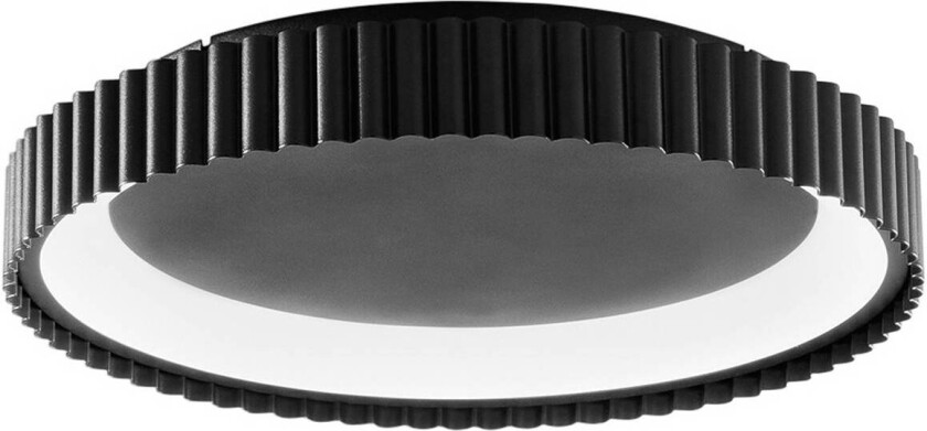 LED-taklampe Niike, svart, Ø 40 cm, metall, CCT