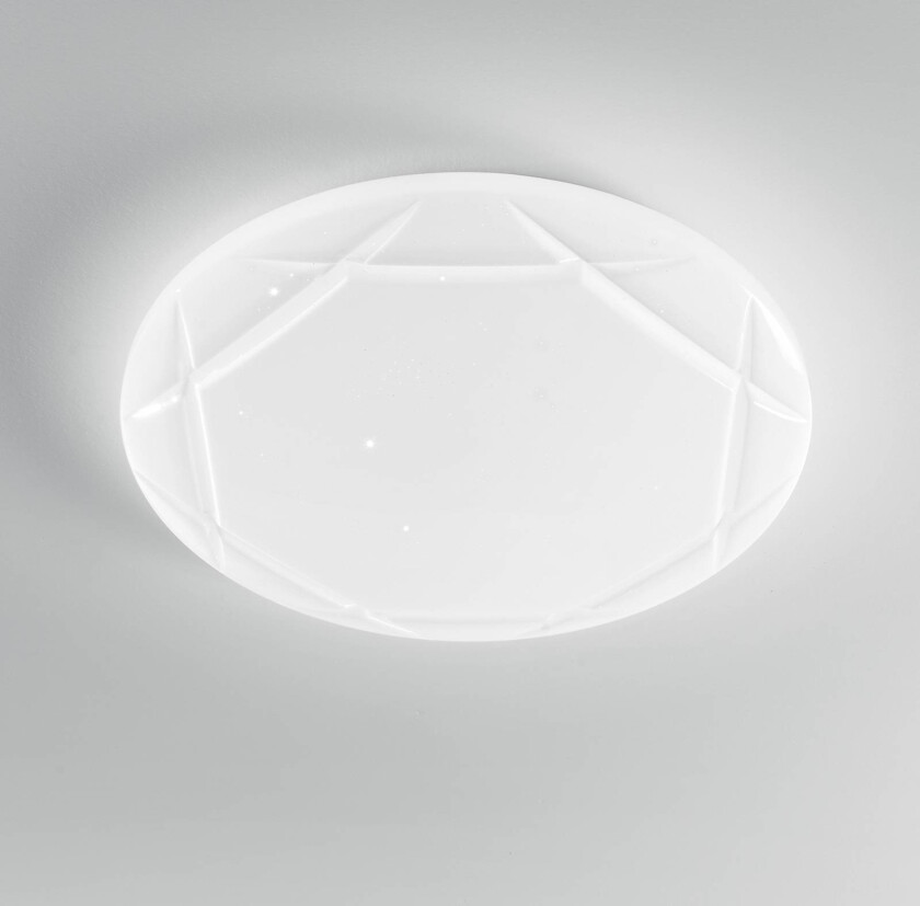 LED-taklampe Elixir, Ø 50 cm, hvit, plast, CCT